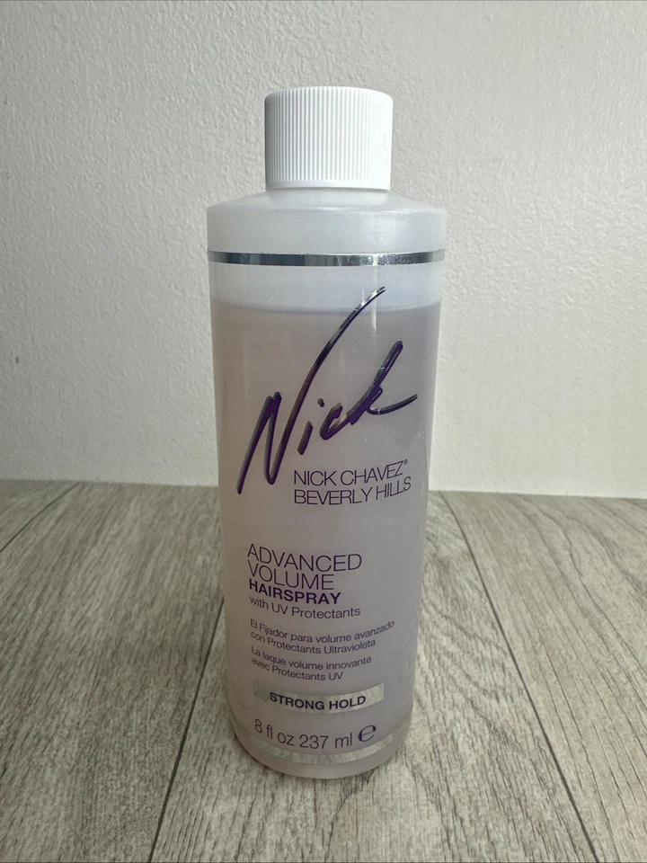 Spray para el cabello Nick Chavez Beverly Hills volumen avanzado sujeción fuerte 8 oz Foto 2 de 4