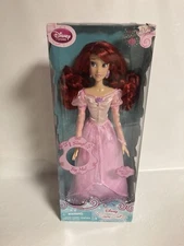 Disney Store Exclusive Ariel 17" Singing Doll Little Mermaid Pink Dress 2012