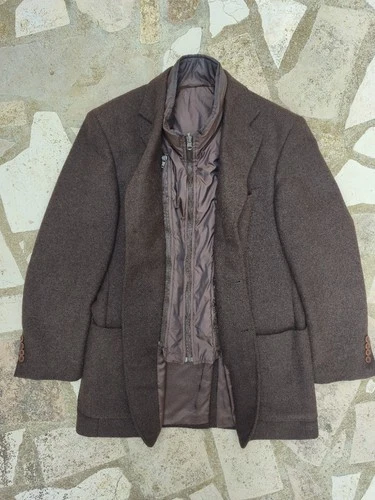 Boggi Milano 100% Wool Shetland Moon English Fabric Jacket Size 48 With Vest - product listing photo