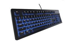   NEW   SteelSeries Apex 100 Gaming Keyboard, Tactile  Silent, Blue LED Backlit
