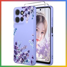 for Motorola Moto G Power 5G 2025 Case with 2 PCS Screen Protectors,Soft Liquid