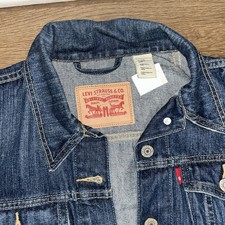 Vintage Levi s Denim Biker Vest With Patch property of scratch