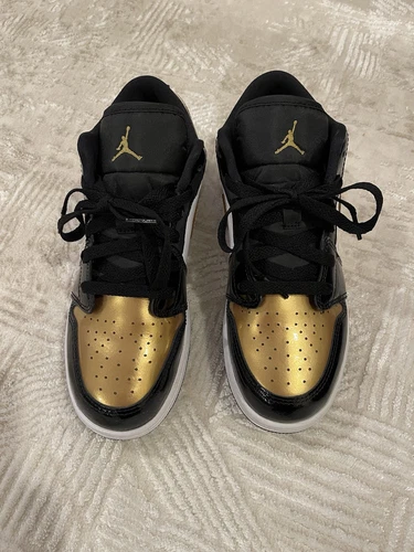 Juniors Nike Air Jordan 6Y 1 Low SE (GS) DR6970 071 nero oro metallizzato bianco