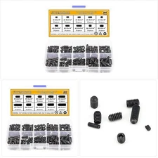 Sutemribor 400 Pcs 20 Sizes, 4#-40 to 10#-32 Set Internal Hex Drive Cup-Point Se