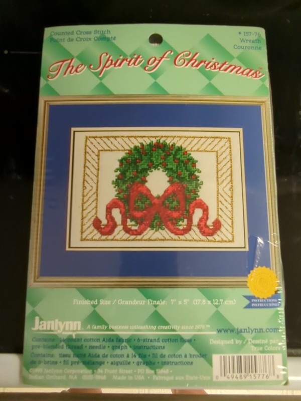 Janlynn Counted Cross Stitch The Spirit Of Christmas  Wreath