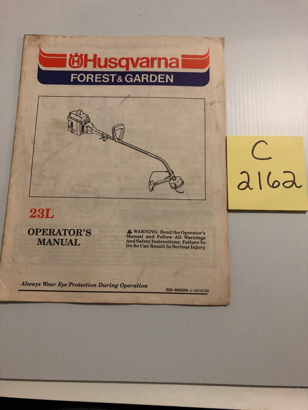 Husqvarna 23L Weedeater Operator’s Manual eBay