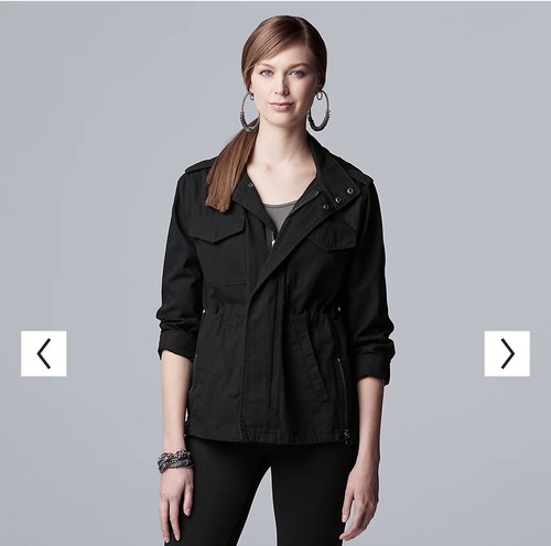 Simply Vera Wang Side Zip Anorak Jacket 