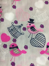 Scrub Top SIZE XS LOVE BIRDS NWT Nurse Medical CNA VET VALENTINES DAY WEAR