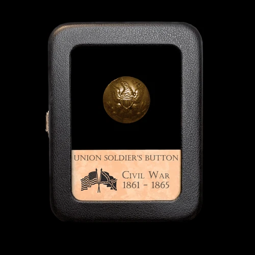 Civil War Union Soldier's Button - With Display Case