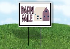BARN SALE BROWN BARN Yard Sign with Stand LAWN SIGN