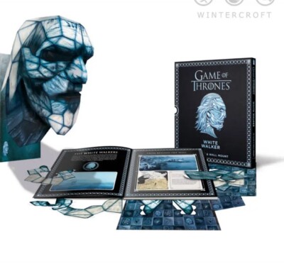 Game of Thrones Mask White Walker 3D Mask & Wall Mount Make It Yourself Pre-cut