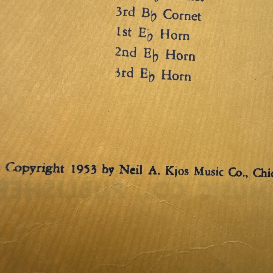 PREMIER CONCERT BAND FOLIO Forrest L Buchtel   1953 1st Bb Clarinet - Image 3 of 4