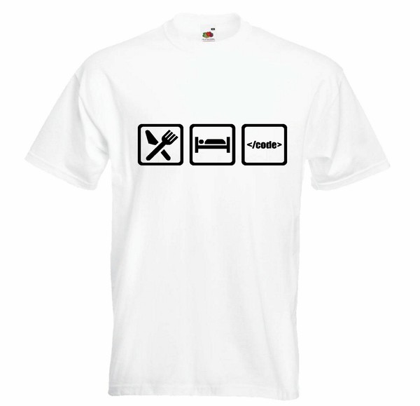 Camiseta PROGRAMADOR - WINDOWS - HTML - PHP - HTML 5 en Blanco