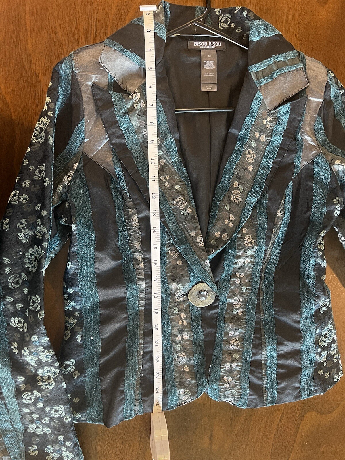 Bisou Bisou Patchwork Button Front Whimsy Goth Of… - image 10