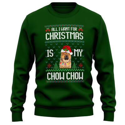 Festliches Chow Erwachsene Sweatshirt Hundebesitzer Weihnachten Männer und Frauen Hund Haustier Anim...