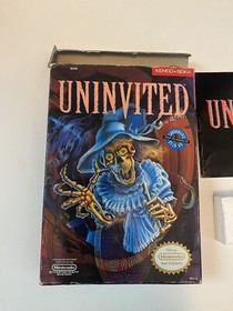 AUTHENTIC UNINVITED (NINTENDO NES 1991) CARTRIDGE BOX INSTRUCTIONS SLEEVE TESTED