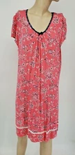 NWT Croft & Barrow Rayon Short Sleeve Nightgown Womens Medium Pink