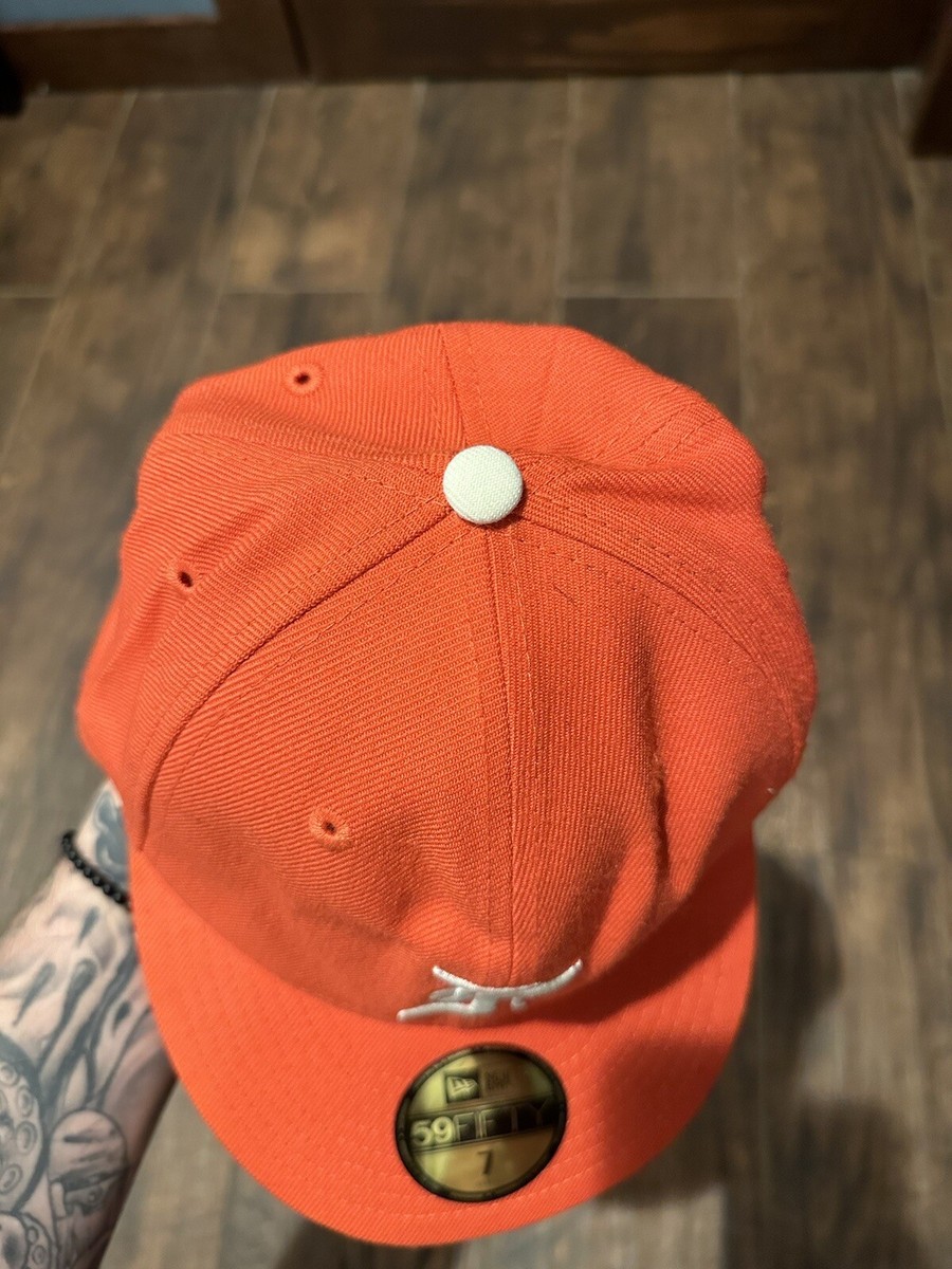 New Era X Fear of God Essentials Orange 59FIFTY Fitted Hat Size 7