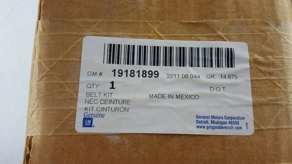 NUEVO Cinturón de seguridad trasero derecho genuino GM 08-11 Cadillac DTS 191899 Foto 3 de 3