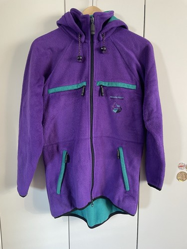 Vintage Retro Karrimor Polartec Fleece Full Zip Purple Windproof Small