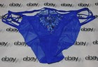 NEW Victoria's Secret Very Sexy String Bikini Blue Butterfly Strappy Large L VS — photo 2