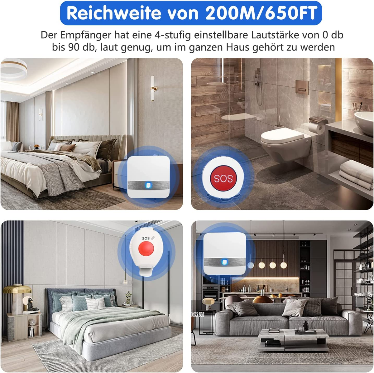 Notrufknopf Für Senioren Hausnotruf Alarmknopf Notrufklingel