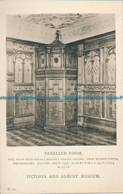 R142415 Vertäfeltes Zimmer. Eiche Intarsien mit Pappel. Gipsformdecke von Größe