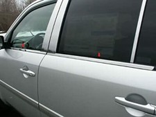 2003-2008 Honda Pilot 4pc Chrome Window Sill Trim Accent Stainless Steel Overlay