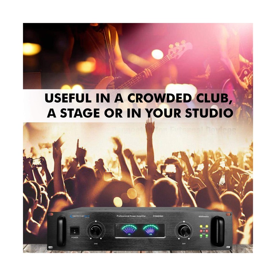 Technical Pro Professional Portable PA System, 2 Channel Digital Stereo ...