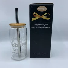 Mason Life Jar Elegant 20 Oz Can Glass with Lid Perfect Gifts for Coffee Lovers