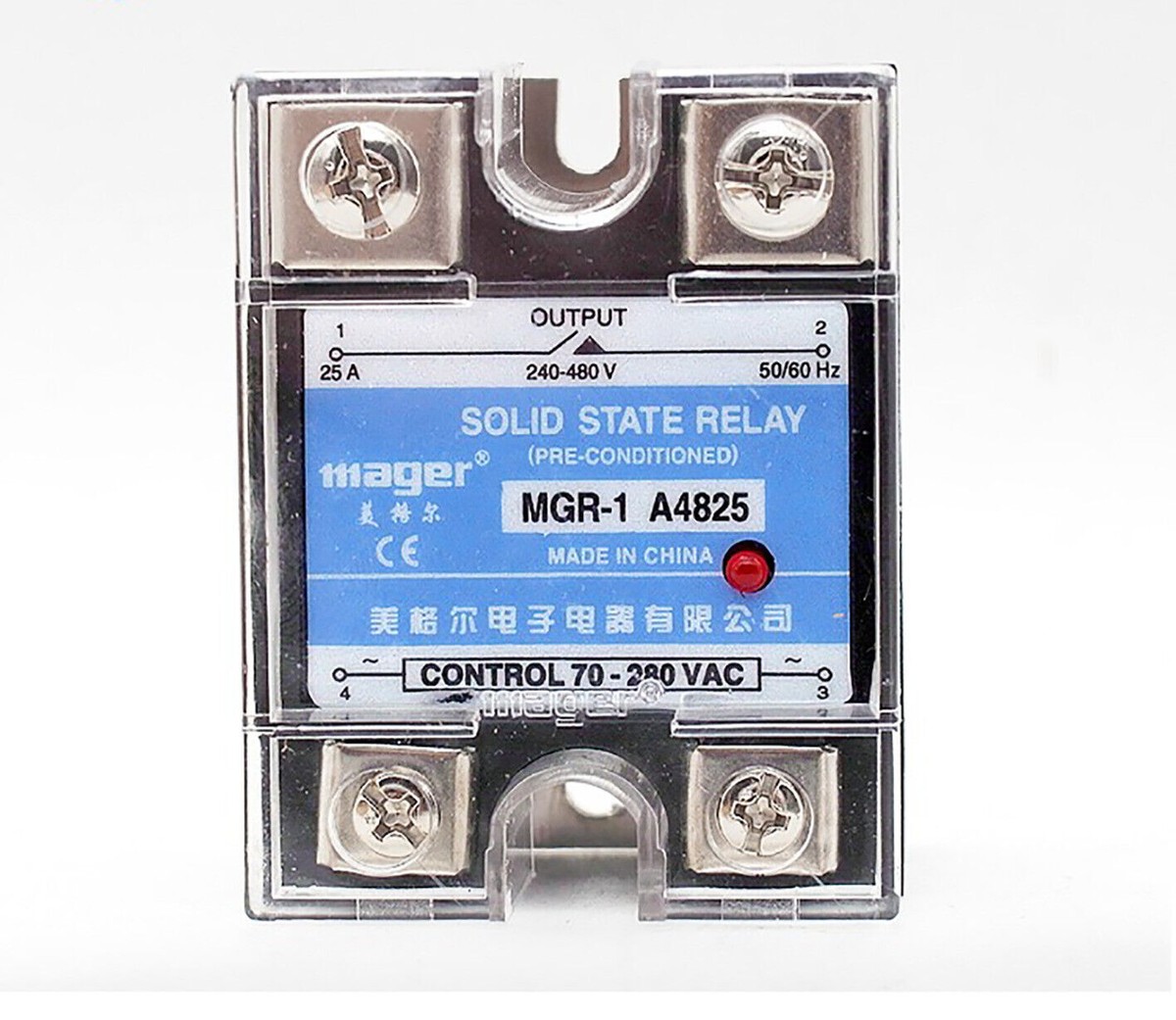 HQ MGR-1 A4825 Single Phase Solid State Relay SSR 25A 70