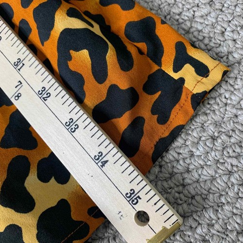W118 By Walter Baker Womens Dress Size Medium Orange Leopard Print Flared Sleeve - Picture 8 of 13
