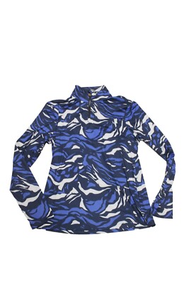 Bogner Womens Ski Sweater Pullover BELINE Blue White Size 40 L New