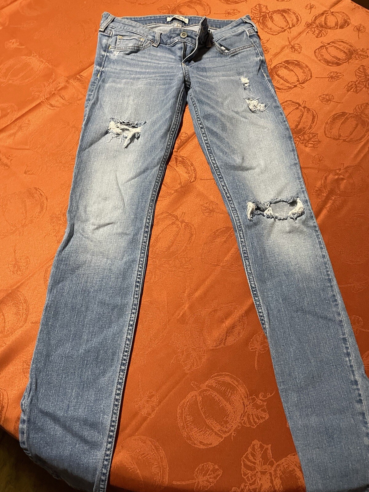 HOLLISTER Skinny Jeans Size 26x33 3L Vintage Skinny Low-Rise Stretch Denim-image