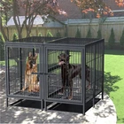 Detachable Dog Crate High Anxiety Escape Proof Dog Cage Large Pet Double Cage