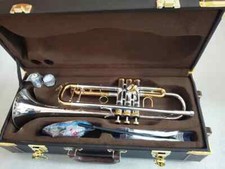 Trumpet Silver plated GOLD KEY LT180S-72 Bb Professional Trumpet with case