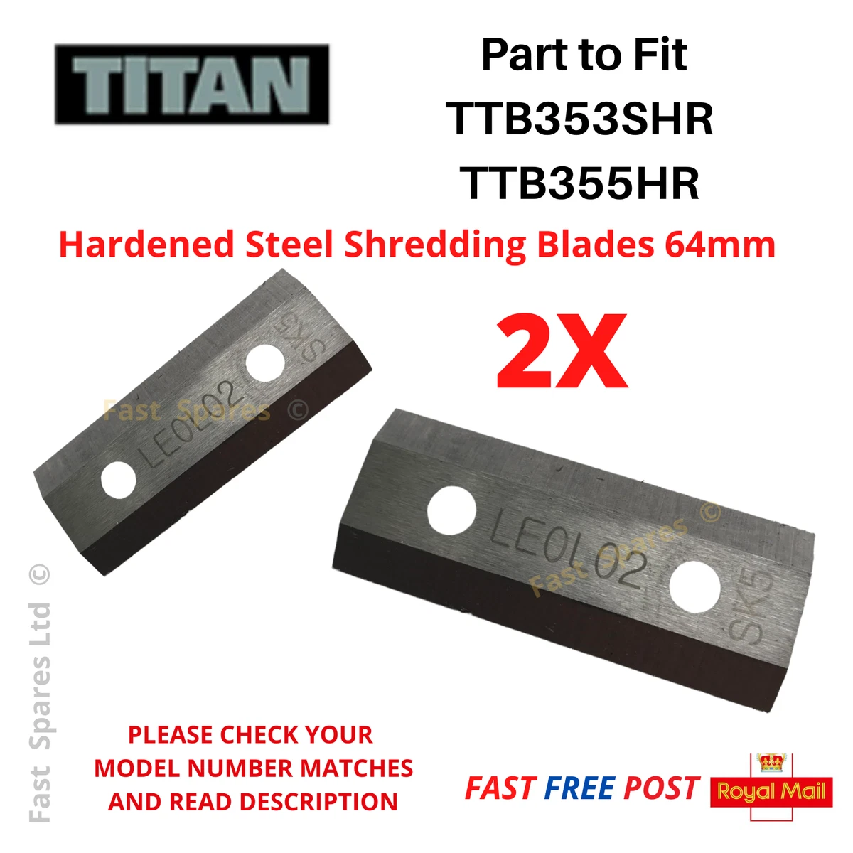 Titan Garden Shredder Blades Fasci Garden