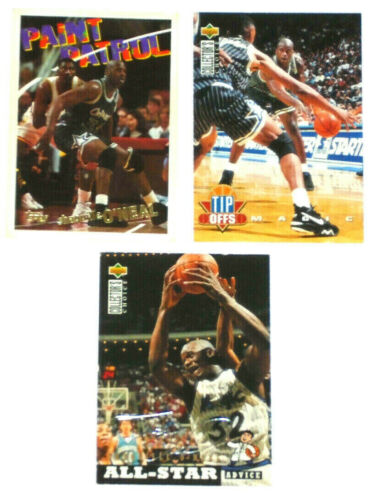 Lot Of 3 Shaquille O'Neal Topps Paint Patrol Basketball Card #100 Magic Lakers