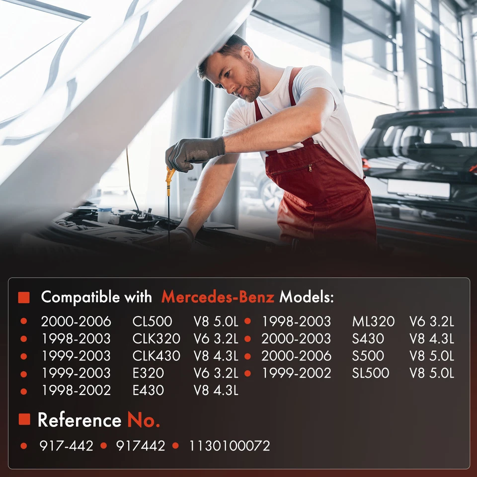 Varilla de medición de aceite de motor para Mercedes-Benz CL500 2000-2006 CLK320 CLK430 E320 E430 Foto 2 de 4