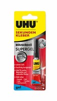 Uhu Sekundenkleber Blitzschnell Supergel 3G Tube Infokarte