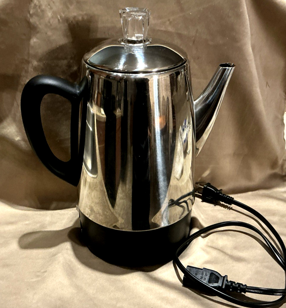 Moss & Stone Percolator Coffee Pot Electric 8/10 Cup Stainless Steel