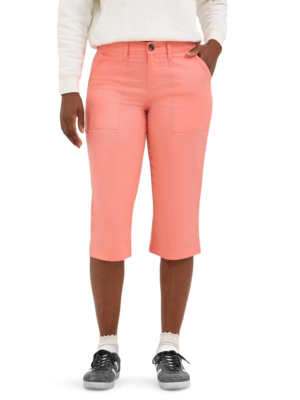 Lee Women's Ultra Lux Comfort with Flex-to-Go Utility Skimmer Capri Pant, 18