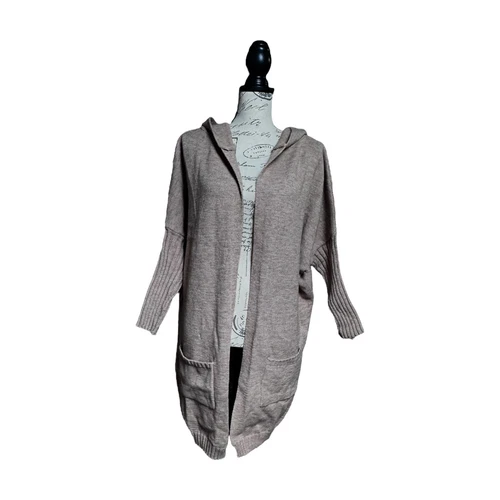 Camisa Women's Live Simply Beige Cardigan One Size Machine Washable - Picture 2 of 9