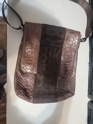 Bikkembergs Bag Messenger Brown Leather Vintage Original 