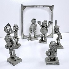 Boyd Perry Rawcliffe Pewter Baseball 1992 Figures Lot Umpire, Mascot, Backstop