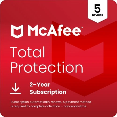 McAfee Total Protection - 5 Devices - 2 Years - Automatic Renewal - [Download]