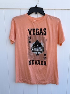 Las Vegas Nevada T Shirt Women s Small Short Sleeve Orange