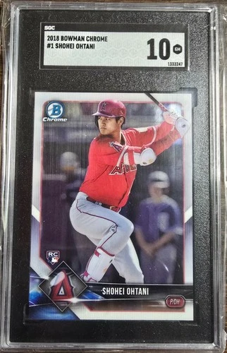 2018 Bowman Chrome Shohei Ohtani Rookie Card RC #1 SGC 10 Gem Mint! MVP!