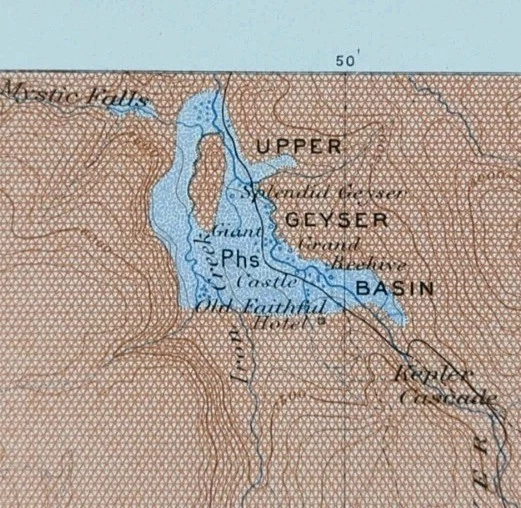 Vintage 1896 USGS YELLOWSTONE NATIONAL PARK WYOMING Map ~ Antique OLD FAITHFUL - Image 4 of 4