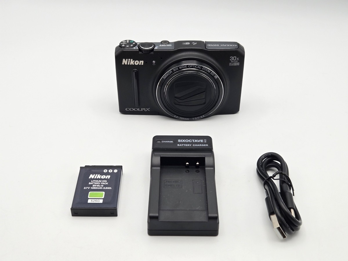 MINT] Nikon COOLPIX S9700 Black Compact Digital Camera From Japan
